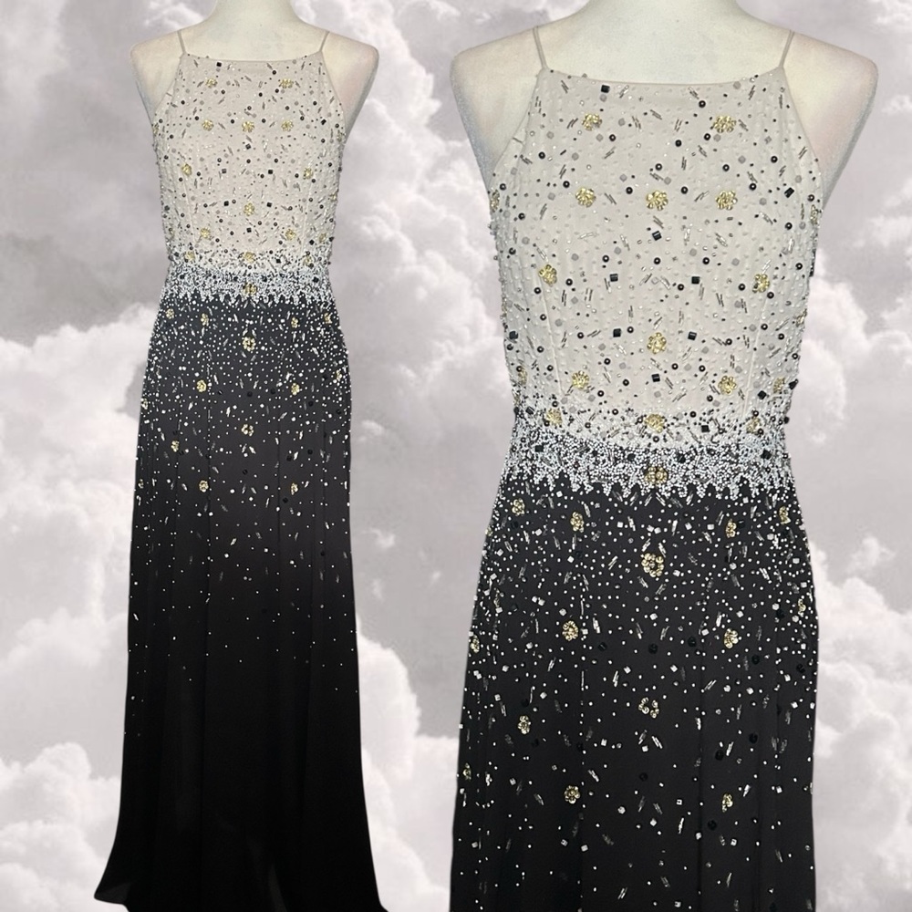 Aidan Mattox beaded formal maxi gown